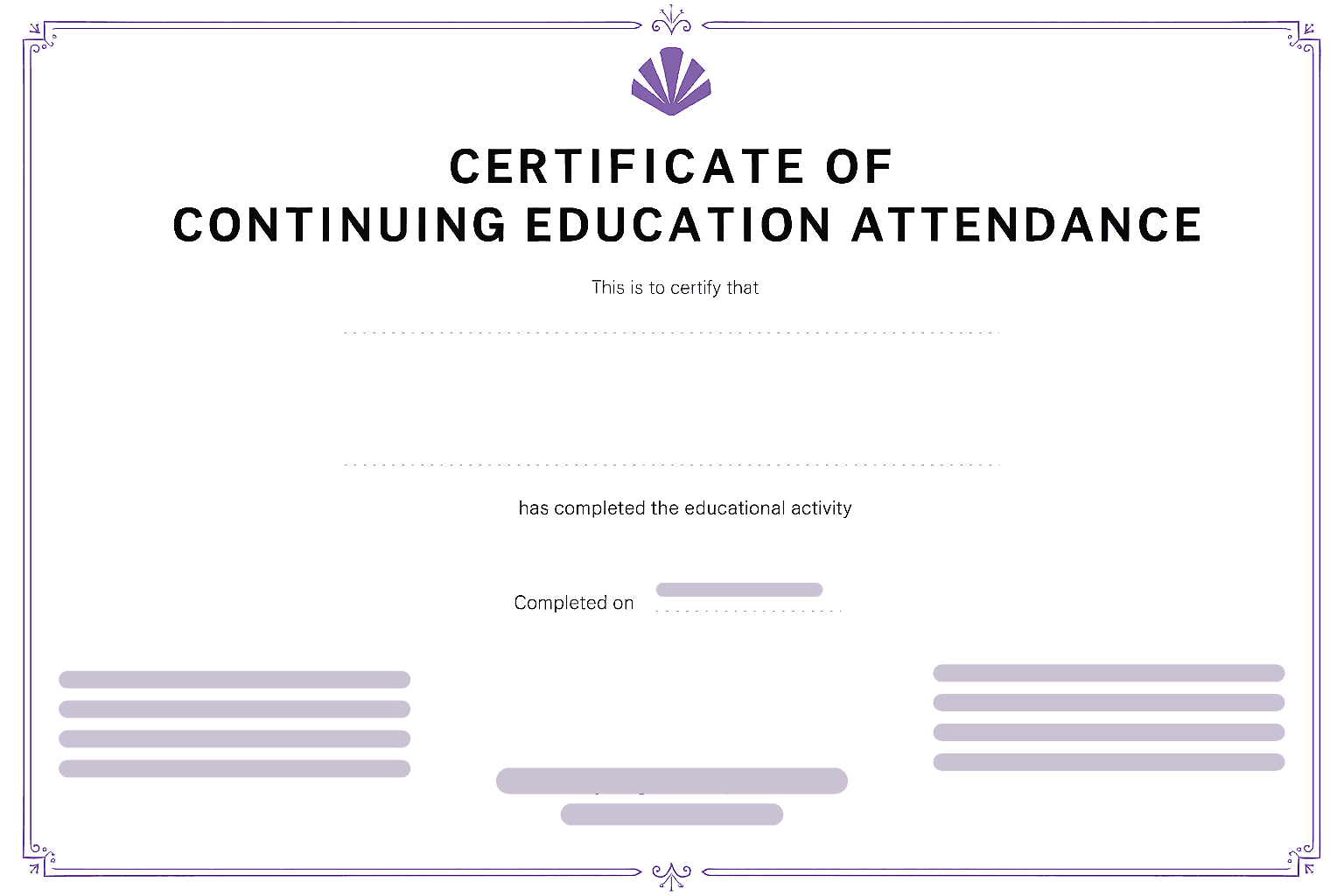 ACHPN® CE Credits Certificate