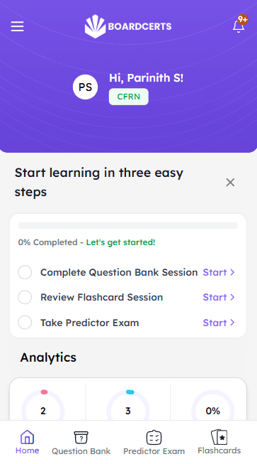 BoardCerts dashboard on mobile
