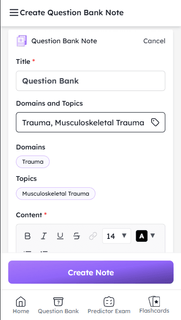BoardCerts notes on mobile