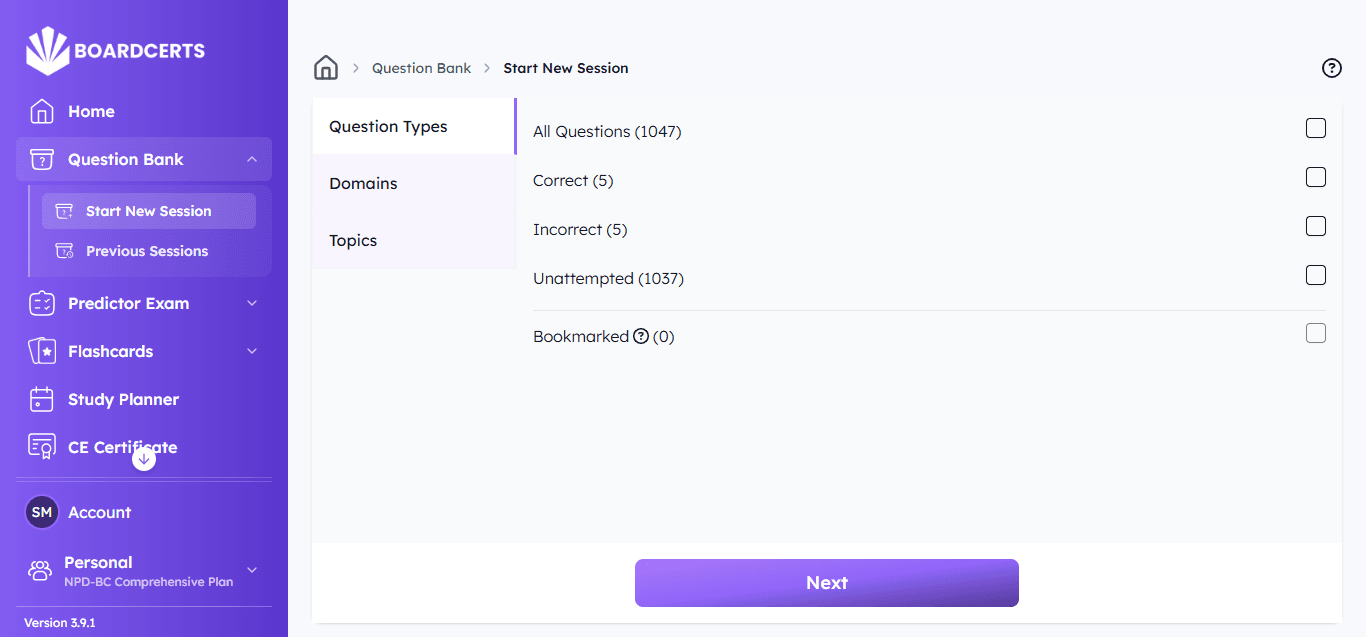 npd-bc boardcerts filters.